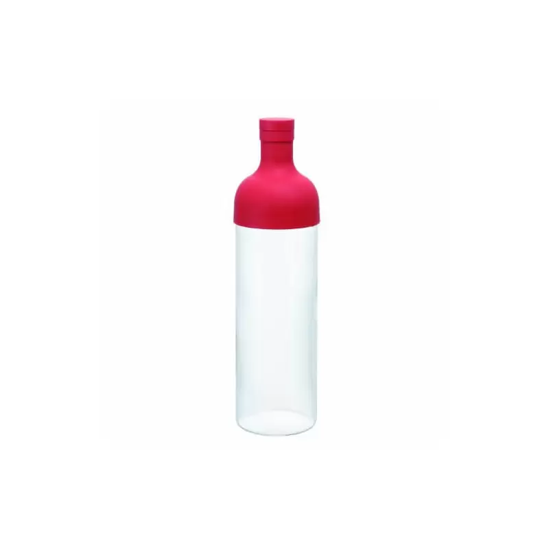 Bouteille En Verre Bouchon Rouge Avec Filtre à Thé - 750ml 1 Bouteille En Verre Bouchon Rouge Avec Filtre à Thé - 750ml