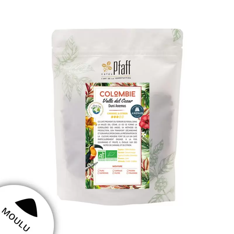 Colombie - Duni Anemos Valle Del Cesar Bio - Café Moulu 1 Colombie - Duni Anemos Valle Del Cesar Bio - Café Moulu